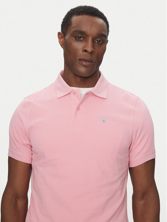 Barbour Barbour Тениска с яка и копчета Original Sport MML0358PI51 Розов Tailored Fit