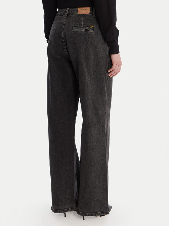 Artigli Artigli Jeansy Palazzo Vita Alta ADDE003646 Černá Wide Leg