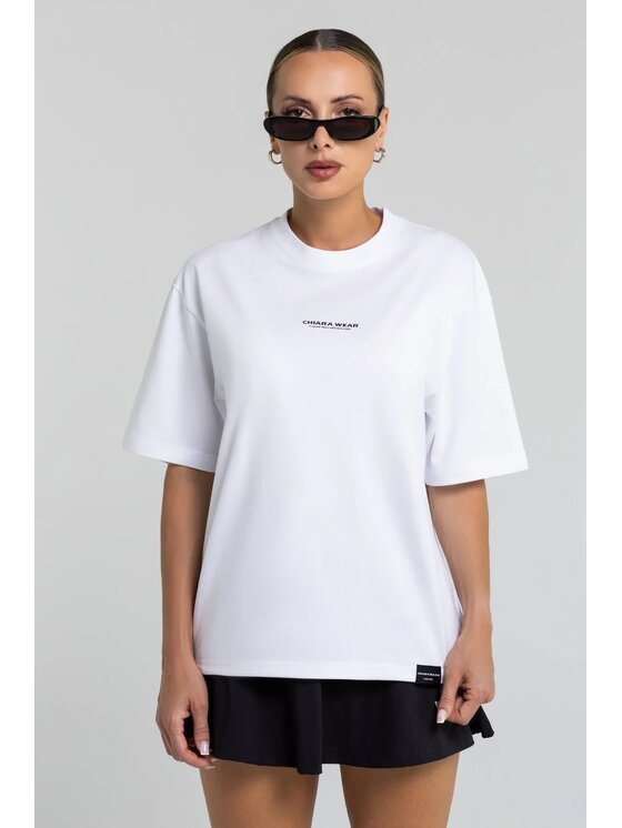 Chiara Wear Chiara Wear T-Shirt T-shirt bawełniany oversize OFFLINE Biały Oversize