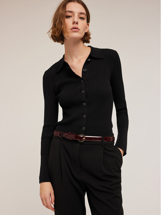 Motivi Motivi Cardigan M149W003184N033 Nero Slim Fit
