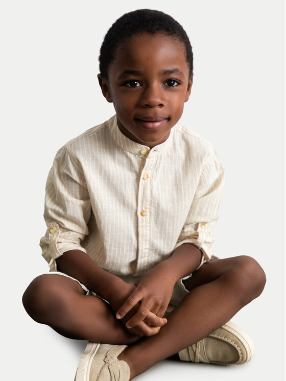 Mayoral Mayoral Completo camicia e pantaloncini 3216 Écru Regular Fit