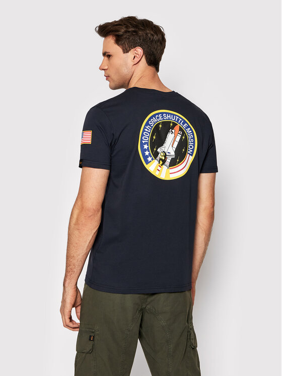 Alpha Industries Alpha Industries T-Shirt Space Shuttle 176507 Granatowy Regular Fit