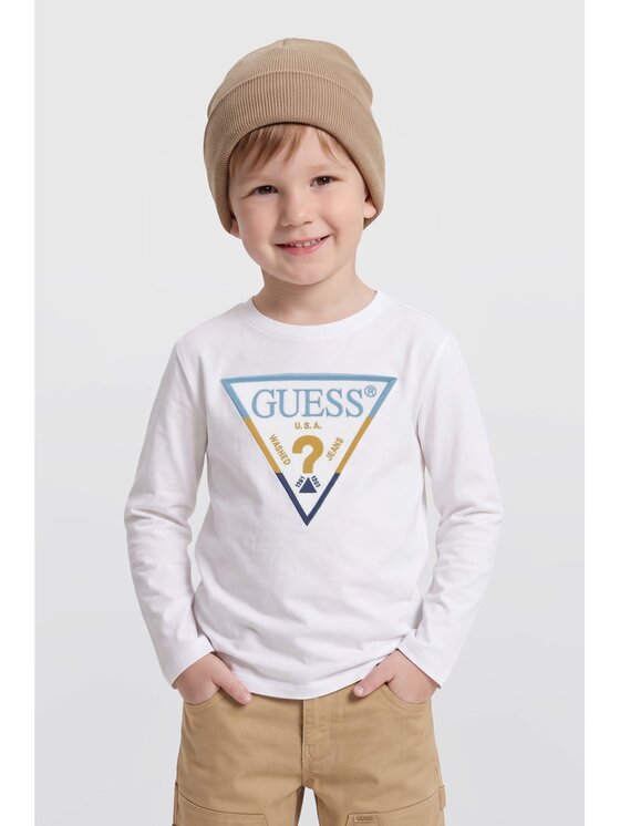 Guess Kids Guess Kids T-Shirt 185356 Biały Classic Fit