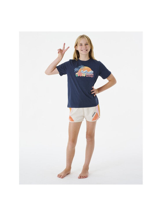 Rip Curl Rip Curl T-Shirt Low Tide Tee- Girl Niebieski Regular Fit