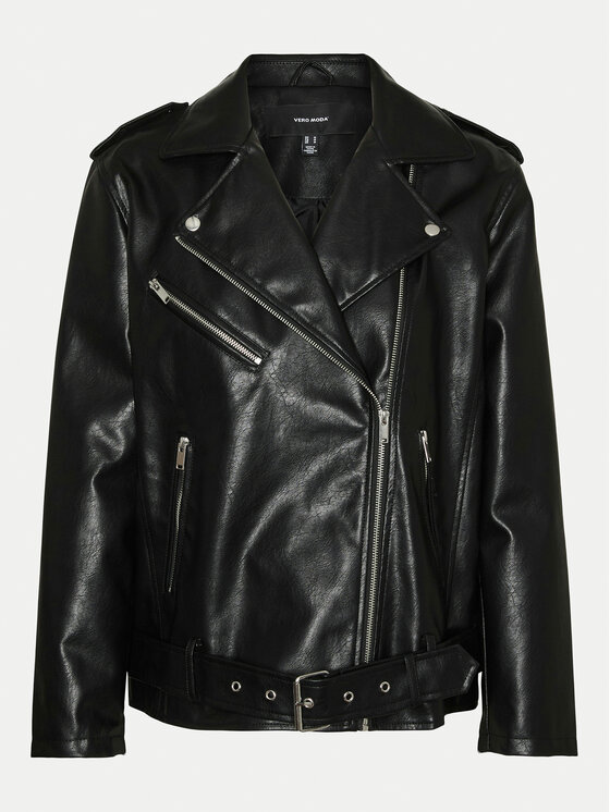 Vero Moda Vero Moda Куртка зі штучної шкіри Ramon 10311337 Чорний Loose Fit