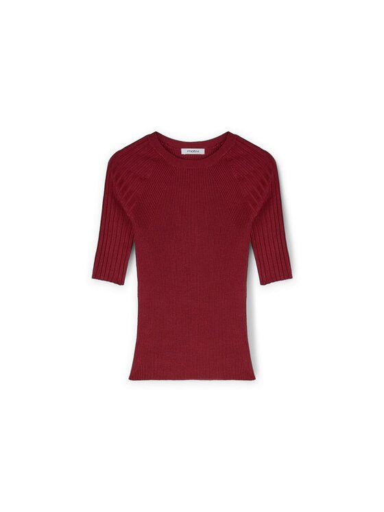 Motivi Motivi T-shirt M417W003511N036 Bordeaux Slim Fit