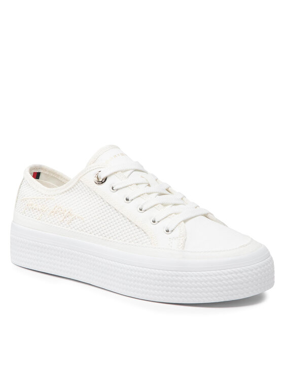 Tommy Hilfiger Tommy Hilfiger Teniszcipő Essential Th Mesh Sneaker FW0FW06546 Fehér