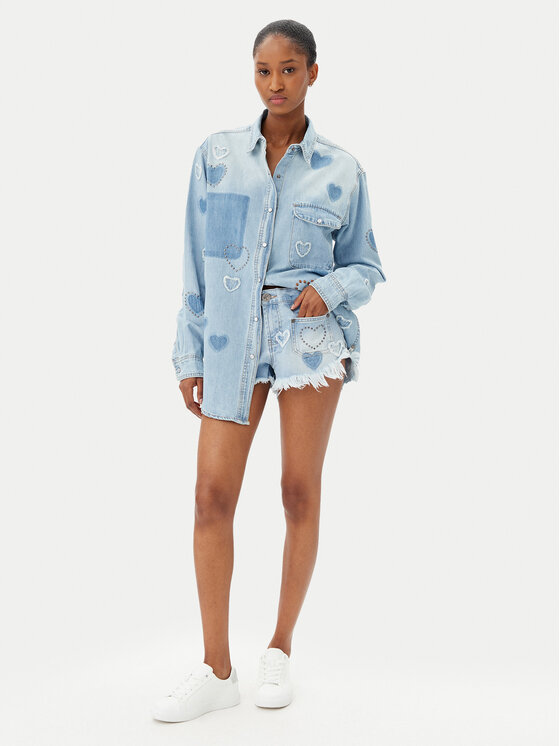 One Teaspoon One Teaspoon Džinsa krekls Everyday Studded 26714 Zils Relaxed Fit