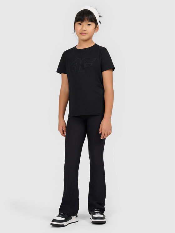 4F 4F T-Shirt BASIC+ Czarny Oversize