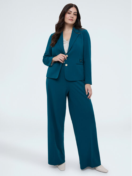 Fiorella Rubino Fiorella Rubino Marynarka Q006T000244N024 Turkusowy Regular Fit