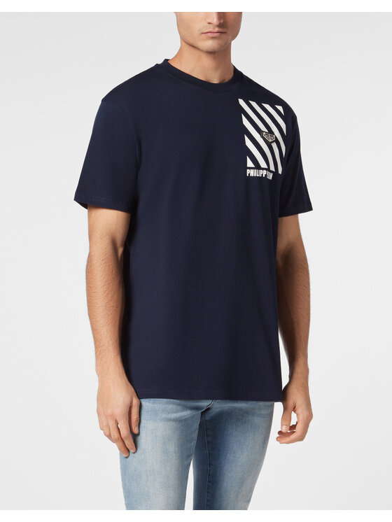 PHILIPP PLEIN PHILIPP PLEIN T-Shirt 22837 Granatowy Regular Fit