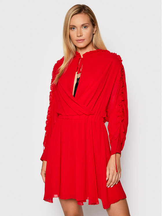 Babylon Babylon Koktejlové šaty O_MF0512 Červená Regular Fit