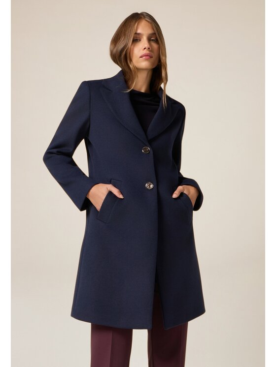 Oltre Cappotto 8723R001290N034 Blu Regular Fit