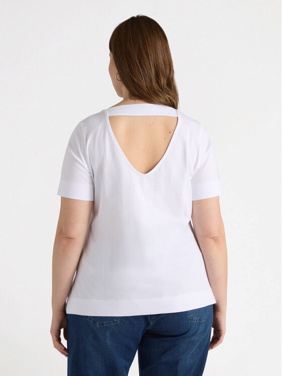 Fiorella Rubino Fiorella Rubino T-Shirt G149L008459N011 Biały Regular Fit
