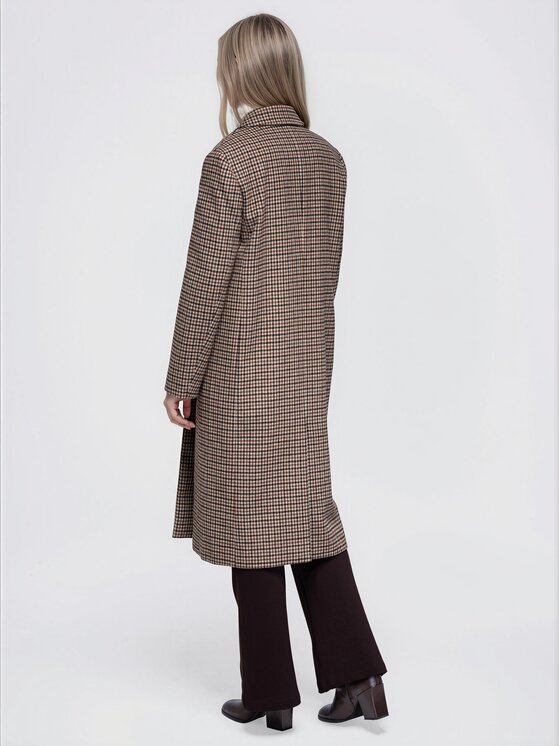 Ombre Ombre Płaszcz przejściowy OW-CT-E0016 Brązowy Regular Fit