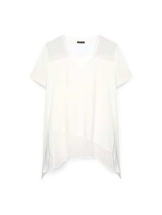 Fiorella Rubino Fiorella Rubino T-Shirt G00GL008724N011 Biały A-Line Fit