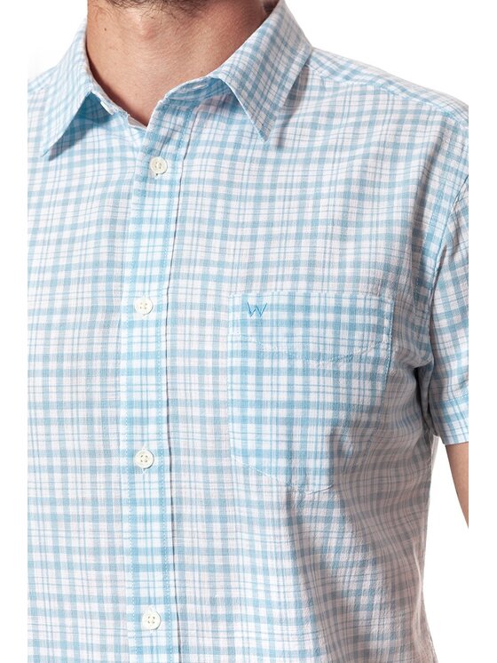 Wrangler Wrangler Camicia SS 1PKT SHIRT Bianco Slim Fit
