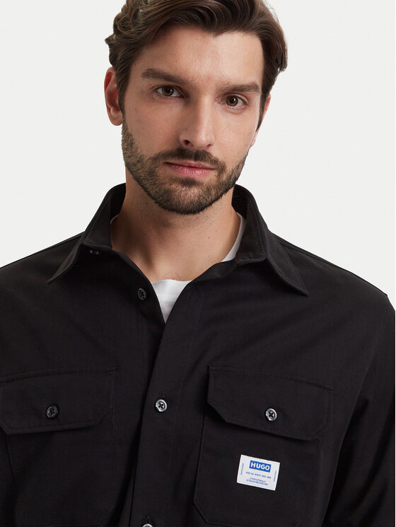 HUGO HUGO Hemd Ekynone 50570729 Schwarz Oversize