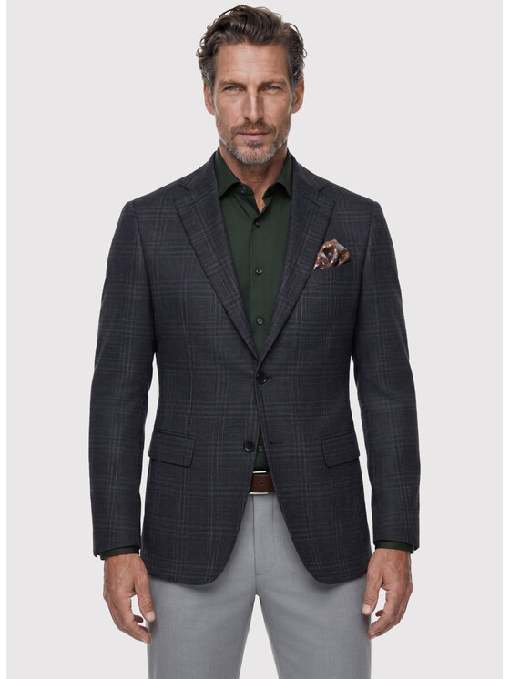 Pako Lorente Pako Lorente Marynarka P26WF-3X-018 Granatowy Slim Fit
