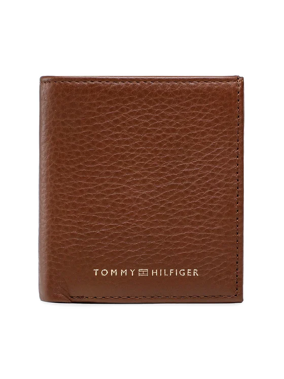 Tommy Hilfiger Kleine Herren Geldbörse Th Premium Leather Trifold AM0AM10992 Braun