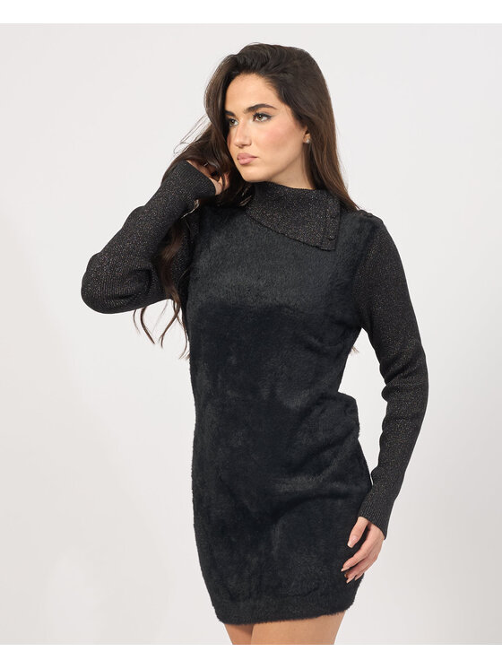 Yes Zee Yes Zee Vestito da giorno A026-IS00 Nero Regular Fit