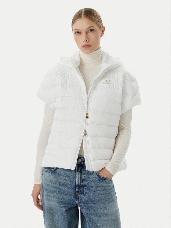 EA7 Emporio Armani EA7 Emporio Armani Varrukateta jakk 7W000477 AF12476 U0002 Valge Regular Fit