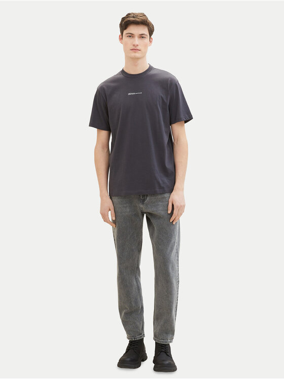 Tom Tailor Denim Tom Tailor Denim T-Shirt 1040880 Szary Relaxed Fit