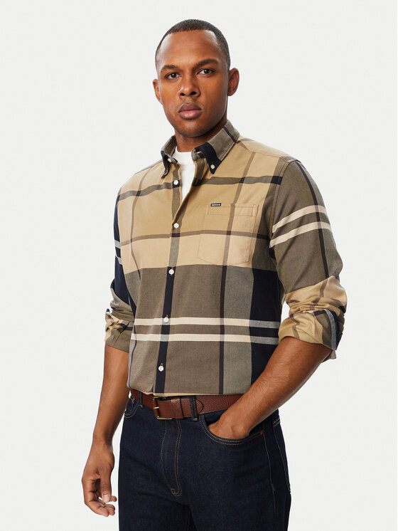Barbour Barbour Риза Dunoon MSH4980TN39 Тъмнобежов Regular Fit