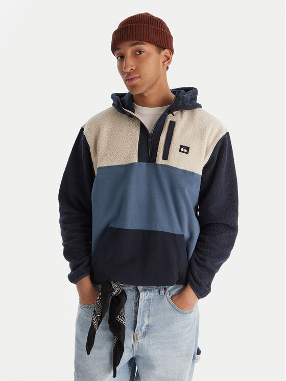 Quiksilver Quiksilver Fleecová mikina Ocean View Mix Up EQYPF03073 Tmavomodrá Comfort Fit