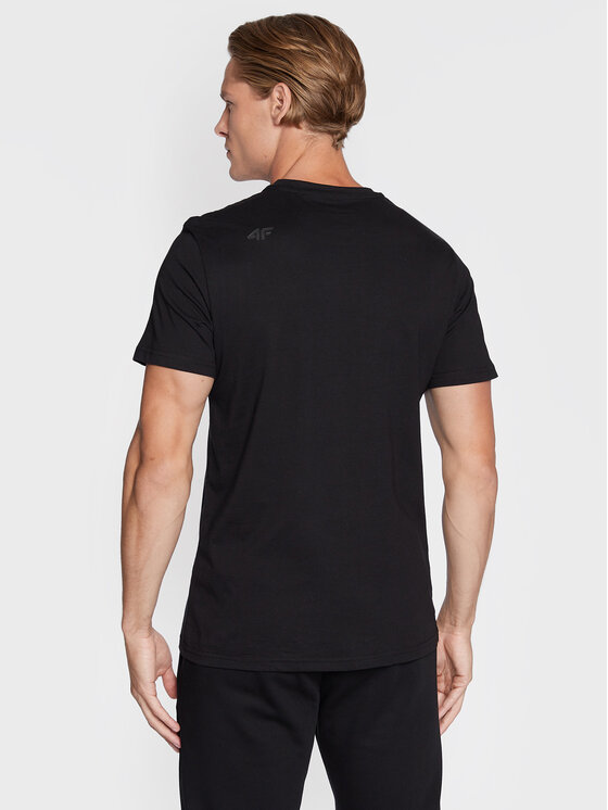 4F 4F T-Shirt H4Z22-TSM354 Czarny Regular Fit