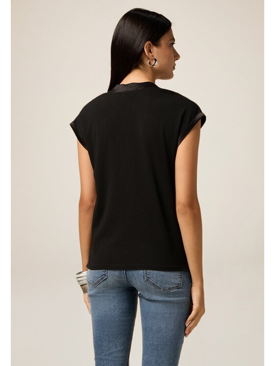 Oltre Oltre T-Shirt G268J104217N033 Czarny Regular Fit