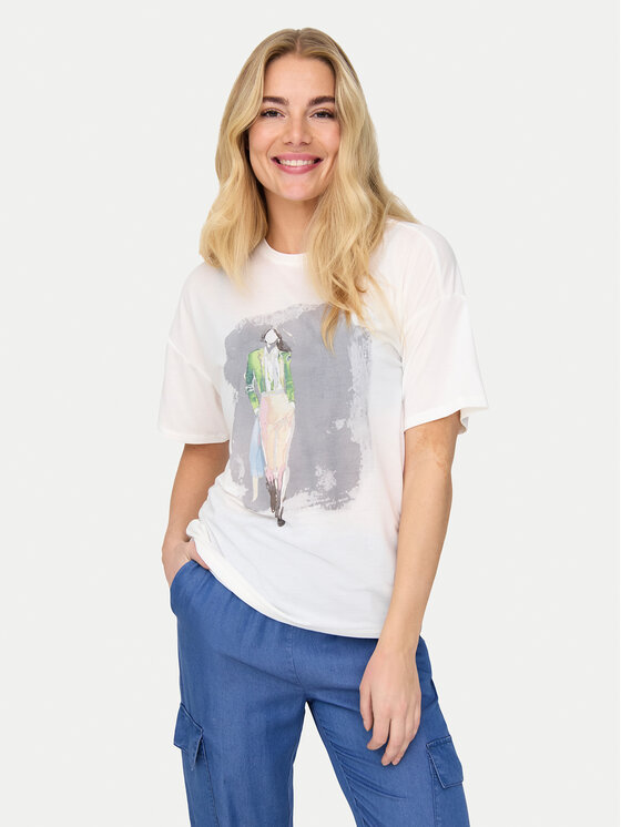 ONLY ONLY T-Shirt Melina 15342876 Bílá Regular Fit