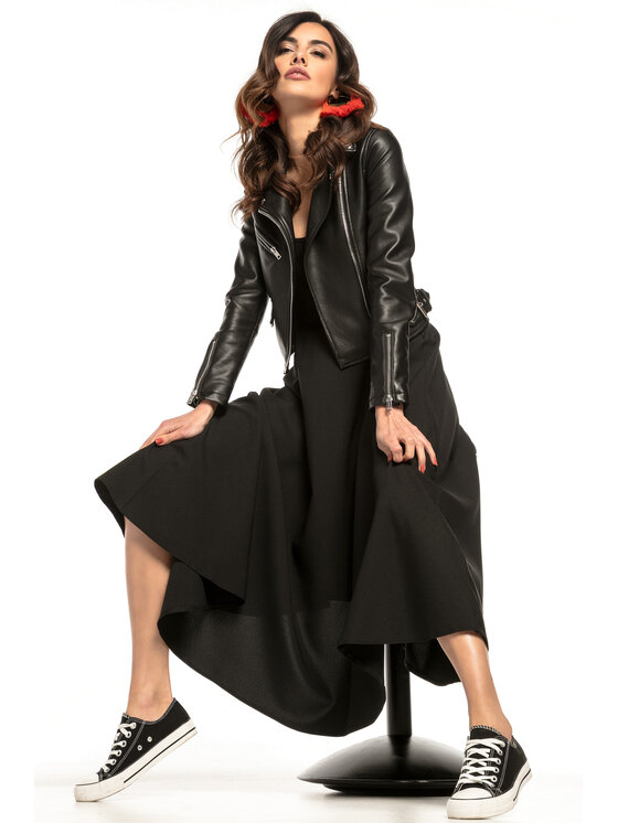 Tessita Tessita Spódnica midi T260 Czarny A-Line Fit