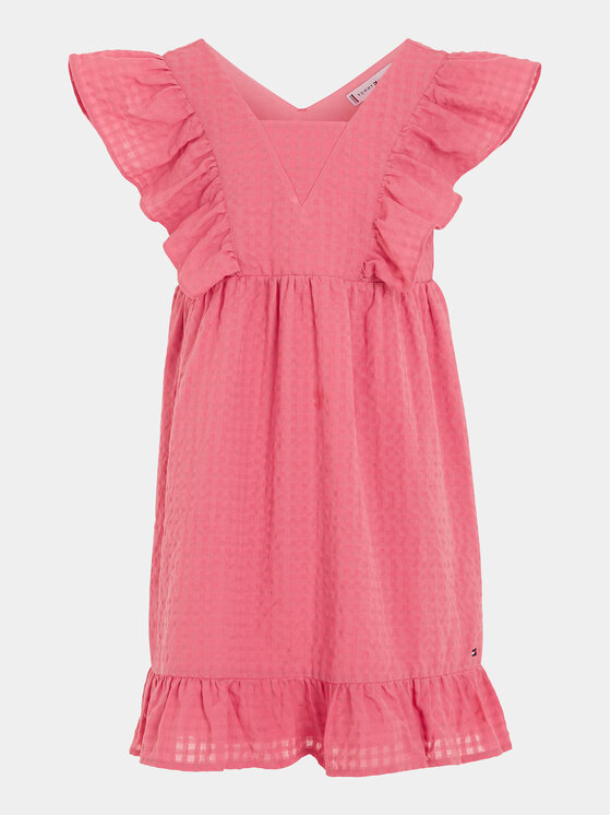 Tommy Hilfiger Tommy Hilfiger Літня сукня Gingham KG0KG07930 M Рожевий Relaxed Fit