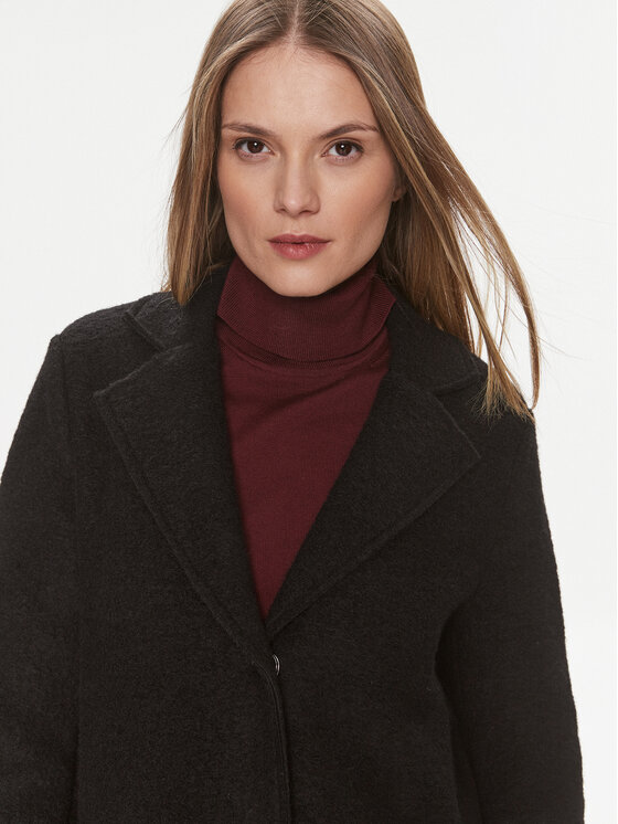 Culture Culture Wollmantel Cubirgith 50106972 Schwarz Classic Fit