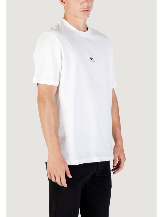 Antony Morato Antony Morato T-shirt RELAXED WITH RUBBER FLOCK LOGO PRINT Bianco Relaxed Fit