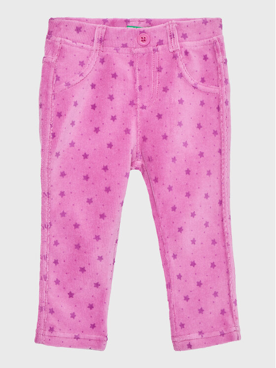 United Colors Of Benetton Pantaloni din material 4T5XGE00K Roz Regular Fit