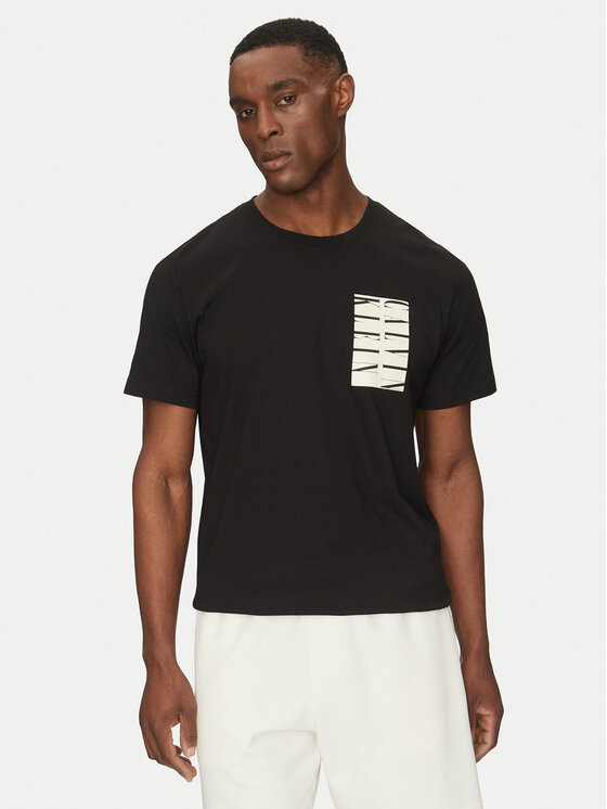 Calvin Klein Jeans Calvin Klein Jeans Tricou Serif Box Graphic J30J327474 Negru Regular Fit