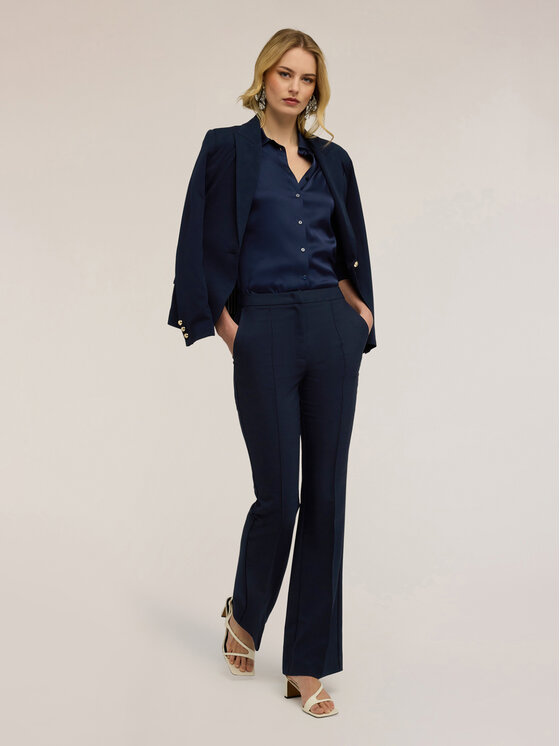 Motivi Motivi Spodnie materiałowe P045Q004385N034 Niebieski Flare Fit