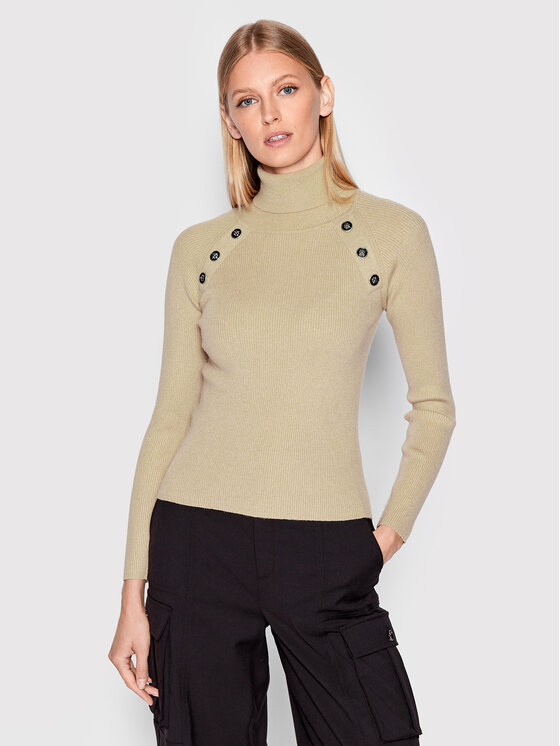 John Richmond Golfas Dibrin RWA22332MA Smėlio Slim Fit