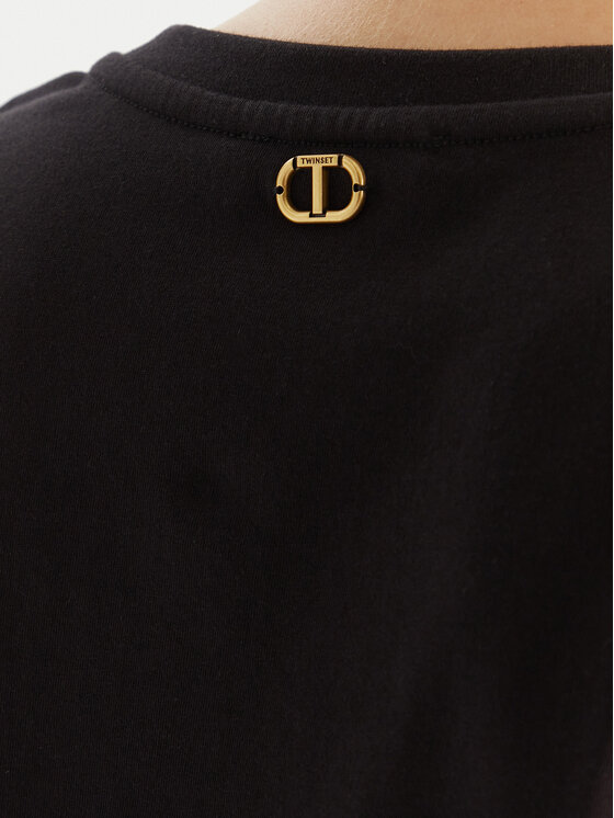 TWINSET TWINSET Tričko 252TT2312 Čierna Regular Fit