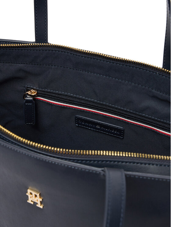 Tommy Hilfiger Tommy Hilfiger Kabelka Im Latam Corp Tote AW0AW17322 Tmavomodrá