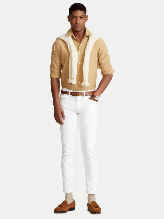Polo Ralph Lauren Polo Ralph Lauren Πουκάμισο 710804257021 Σκούρο μπεζ Slim Fit