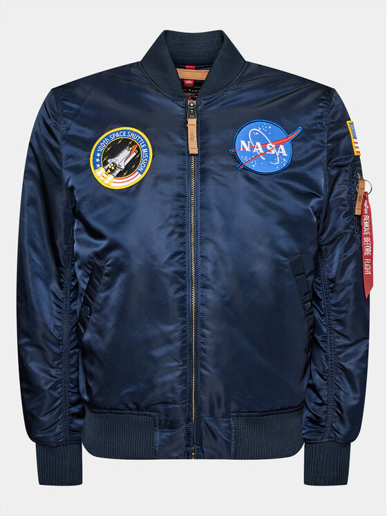 Alpha Industries Alpha Industries Bunda bomber Alpha Industries MA-1 VF NASA REP. BLUE Tmavomodrá Regular Fit