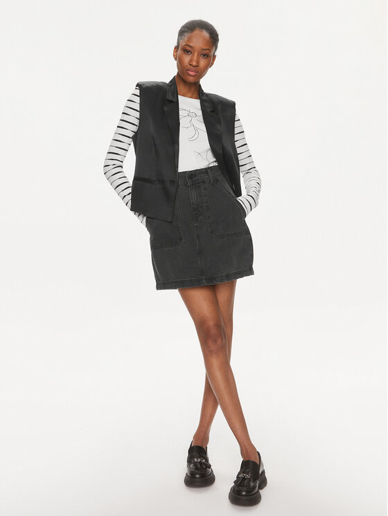 Noisy May Noisy May Jeansrock Regina 27029242 Grau Regular Fit