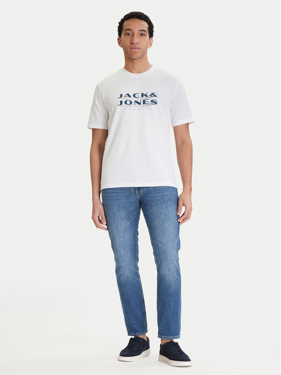 Jack & Jones Jack & Jones T-Shirt Fusion 12289880 Bílá Regular Fit