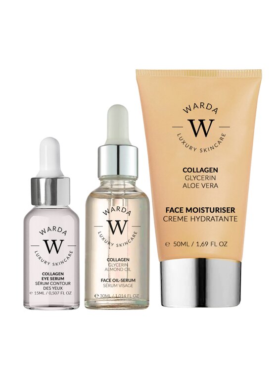 Warda Skincare Warda Skincare COLLAGENSKIN SERUM 30ml + KREM NAWILŻAJĄCY 50ml + SERUM POD OCZY 15ml Serum