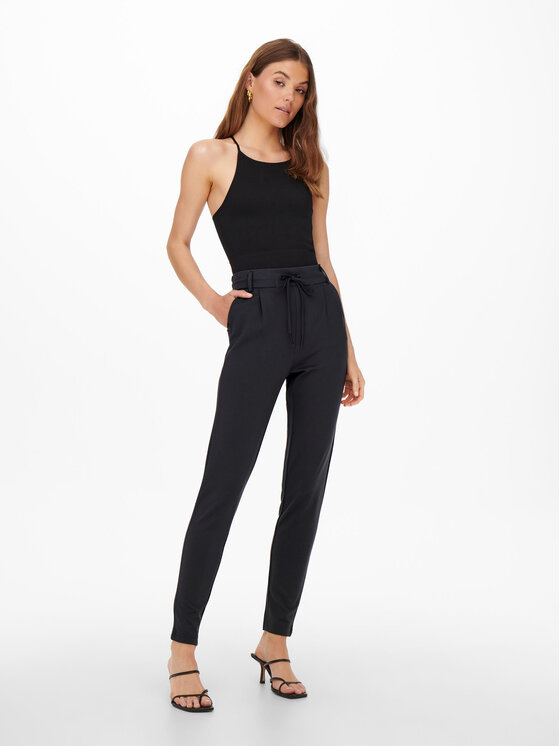 ONLY ONLY Hlače iz tkanine Poptrash 15115847 Mornarsko modra Regular Fit