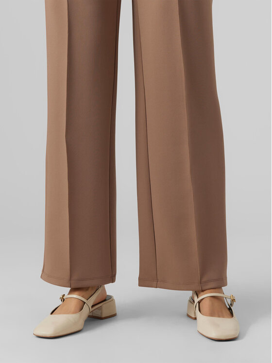 Vero Moda Vero Moda Hlače iz tkanine 10296830 Rjava Relaxed Fit