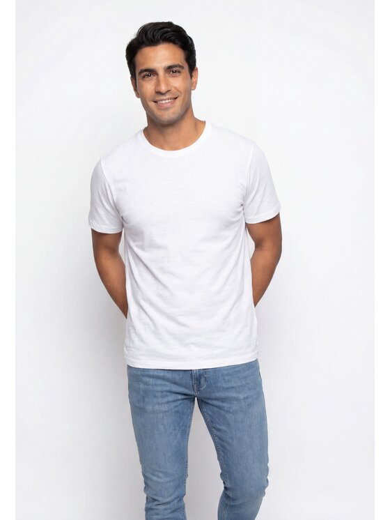 Pako Lorente Pako Lorente T-Shirt P0B2B-TT-001 Biały Regular Fit